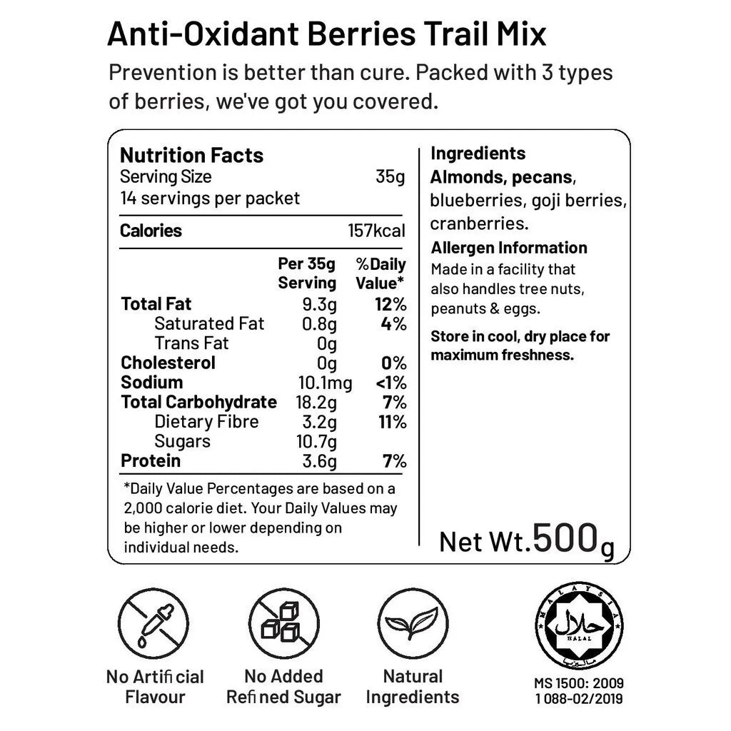 Antioxidant Berries Trail Mix