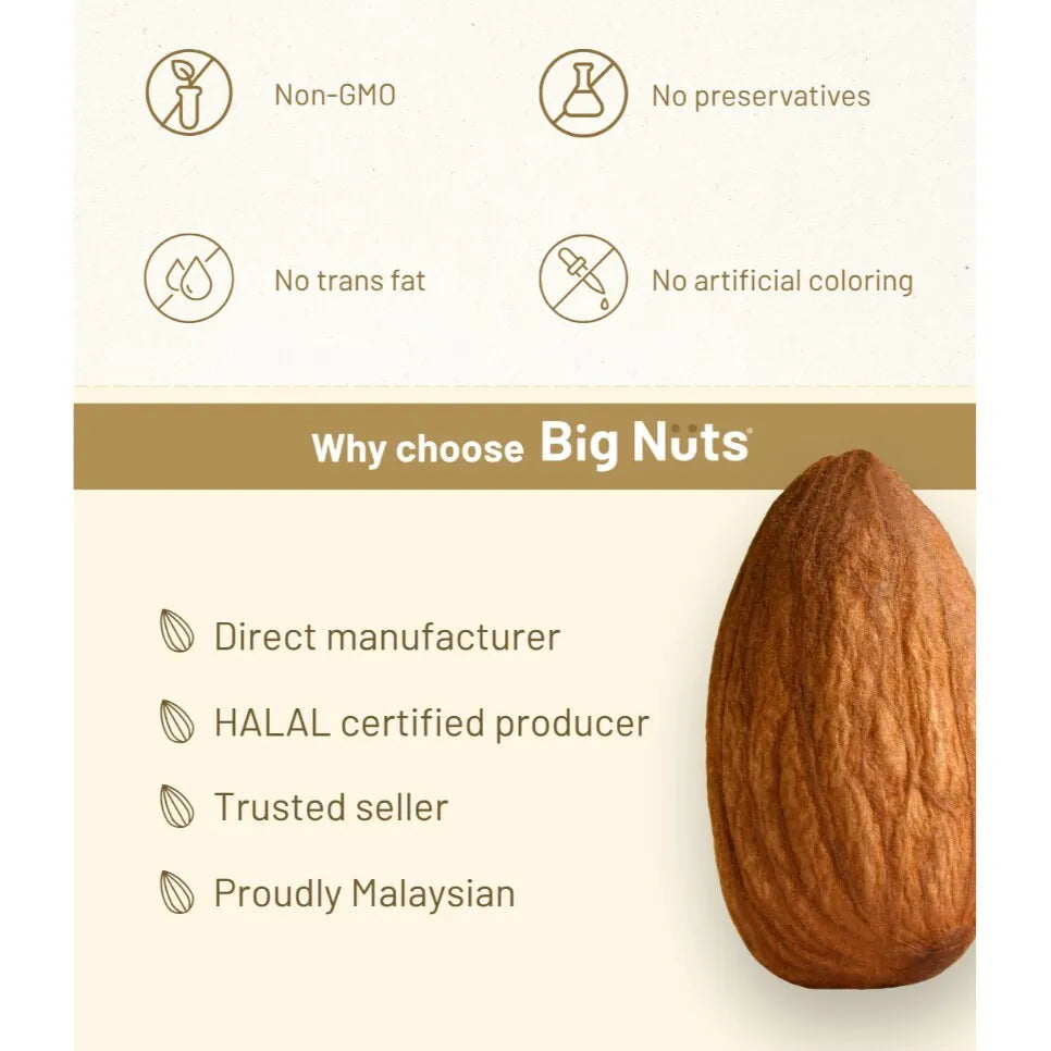 Almond Unsalted Bulk Pack (3x500g)