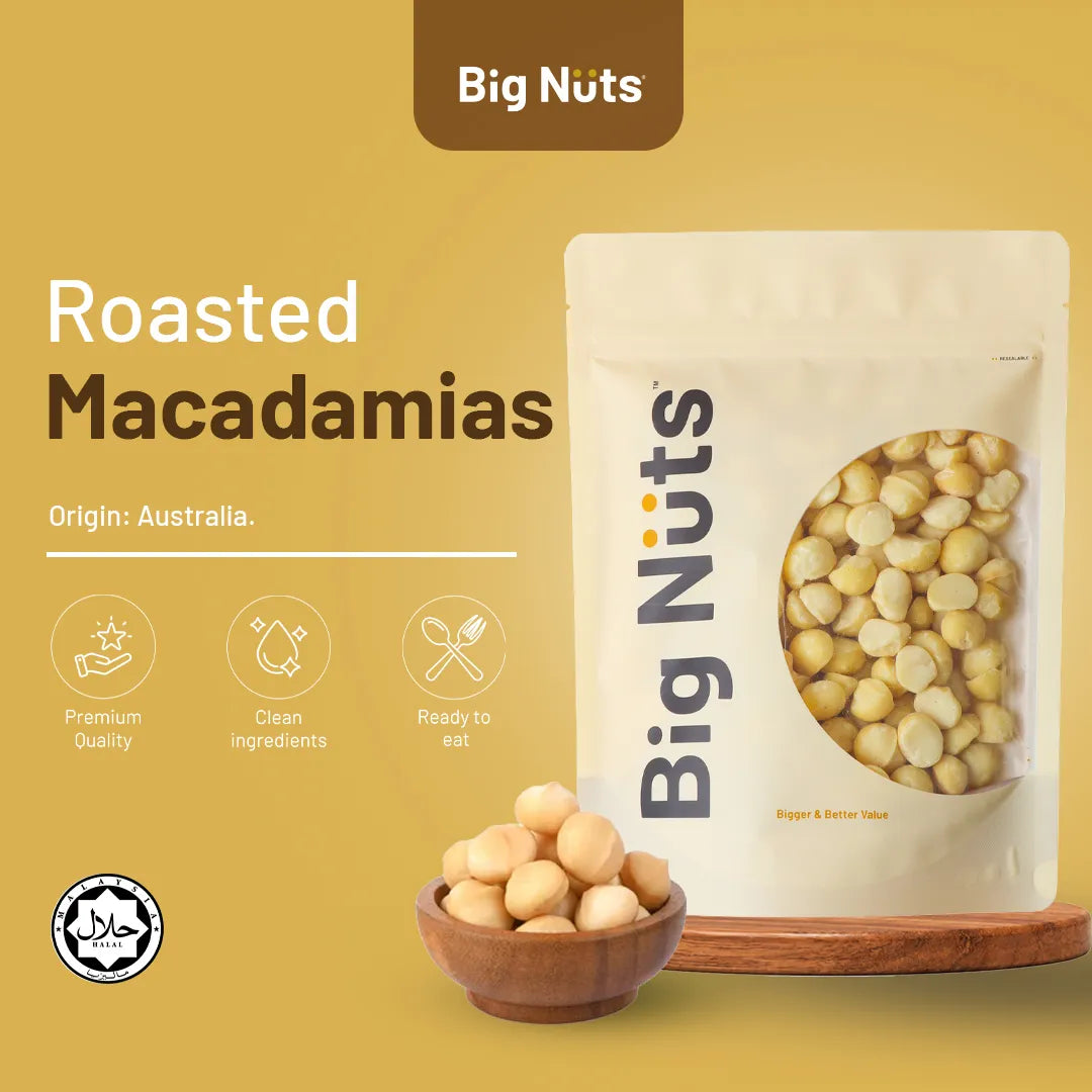 Lightly Roasted Macadamia (Halves)(Unsalted)