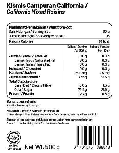 California Mixed Raisins