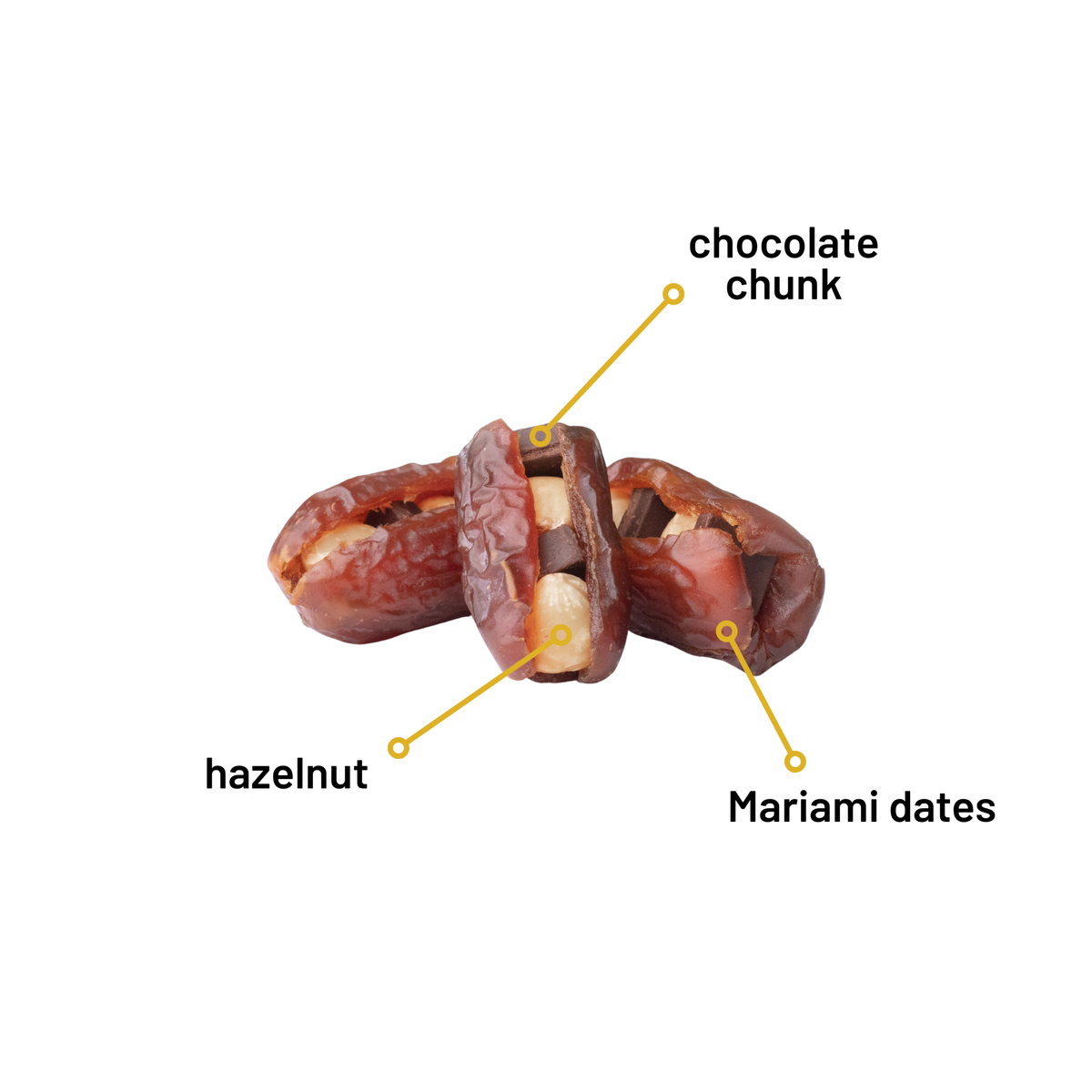 Hazelnut Chocolate Stuffed Dates Box (Individual Pack)