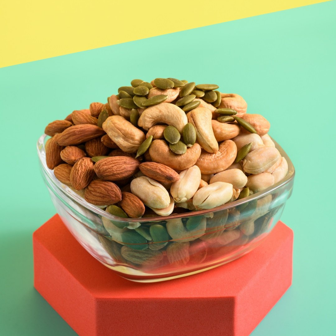 Campuran Kacang Protein Tinggi Panggang Ringan (Tanpa Masin)